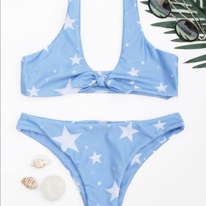 Brand new ZAFUL Blue Star Bikini Size M